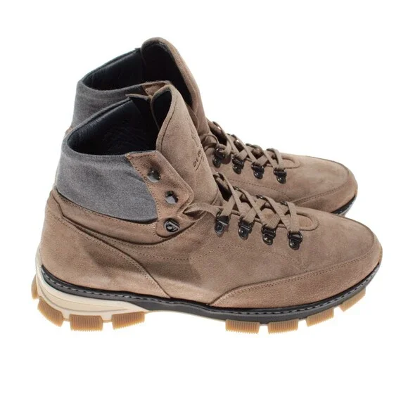 Di Bianco NWB Livigno Suede Hiking Boots Size 43.5 US 10.5 Fontanella Oslo Brown
